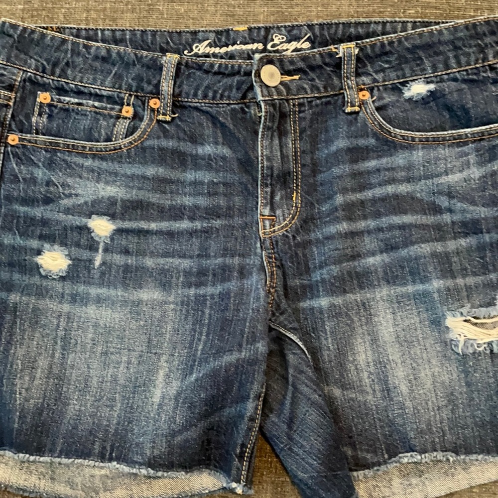 Denim midi short